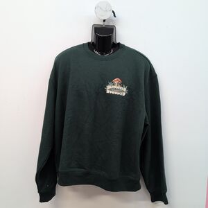 Bella + Canvas 10 Oz Heavyweight Sweatshirt Printed Sweater  XL Forest Green